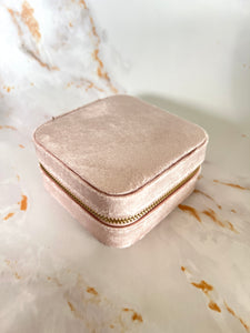 Blush Velvet Trinket Box - small
