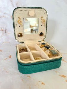 Emerald Velvet Trinket Box - small