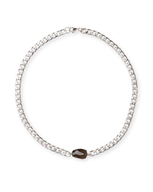 Smokey Quartz Quartz Silver Chunkette