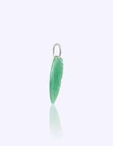 Green Aventurine SIiver Butterfly Wing