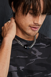 Onyx Classic Silver Chunky Choker