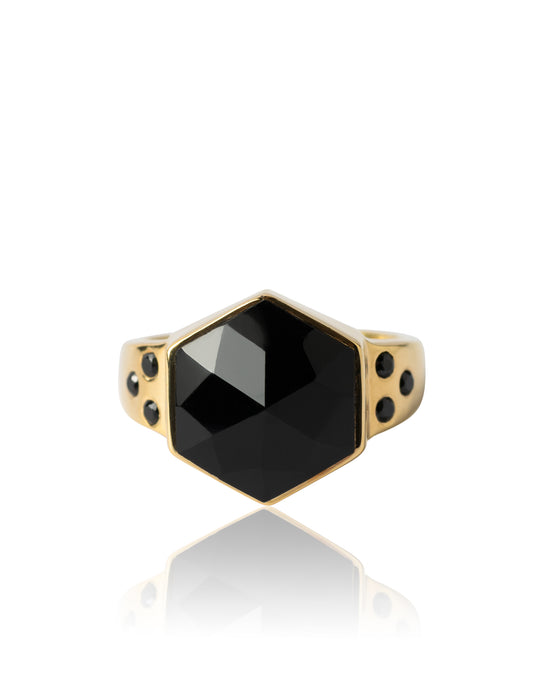 Onyx Gold Ring