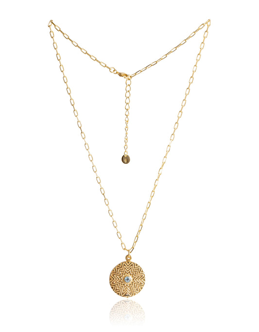 Blue Topaz Gold Locket