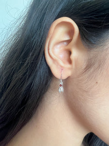 Garnet Silver Fuchsia Earrings