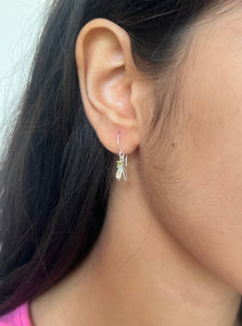 Citrine Silver Fuchsia Earrings