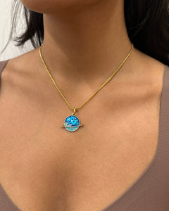 Blue Planet Gold Necklace