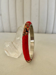 Peacock Red Bangle - medium