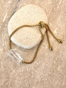 Crystal Quartz Bracelet Gold