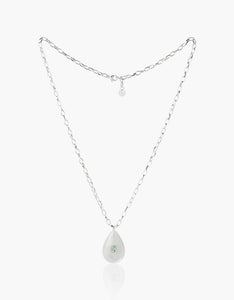 Moonstone and Blue Topaz Silver Necklace