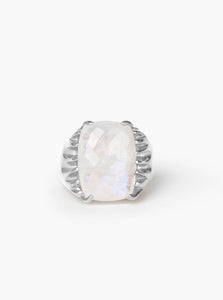 Moonstone Glimmer Silver Ring