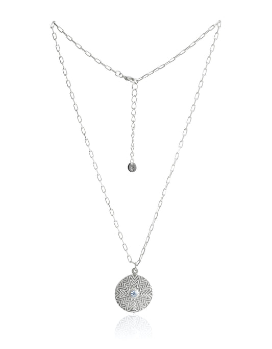 Blue Topaz Silver Locket