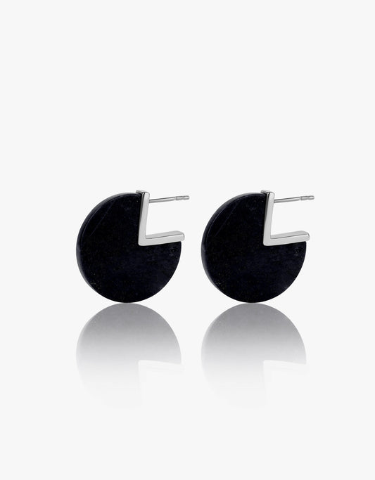 Native Noir Black Onyx Silver Earrings