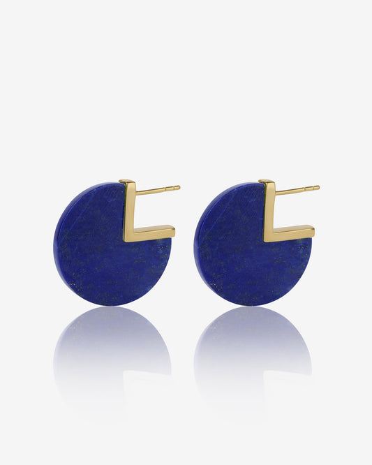 Native Noir Lapis Lazuli Gold Earrings