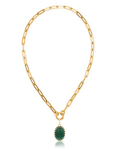 Jade Vintage Gold Amulet