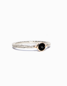Onyx Gold/Silver Stacker Ring