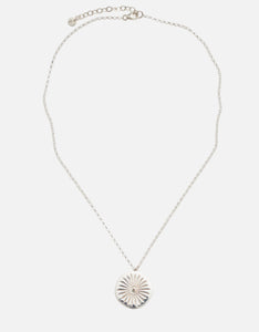 Ashoka Diamond Silver Necklace