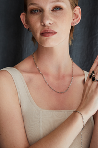 Small Oval Rolo Silver Chain
