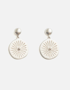 Ashoka Diamond Silver Earrings