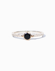 Onyx Gold/Silver Stacker Ring