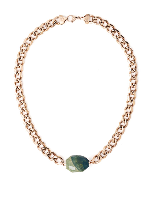 Green Jasper Rose Gold Chunky Choker