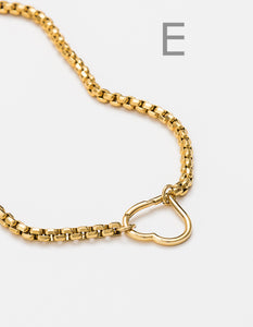 Gold Clasp Large Heart Lim