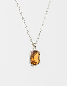 Saffron Silver Necklace