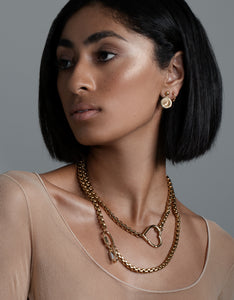 Ashoka Diamond Gold Earrings l