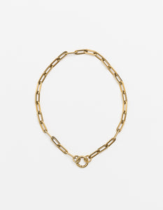 Yellow Gold Long Loop Necklace Long
