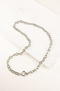 Oval Rolo Large Silver Chain (with clasp)