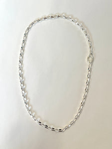 Oval Box Silver Chain (with clasp)