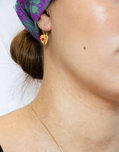 Garnet Gold Earrings