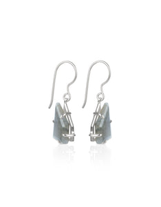 Labradorite Silver Angle Earrings