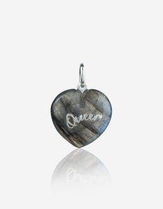 Labradorite Silver Heart Pendant