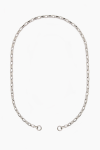 Oval Box Silver Chain (no clasp)