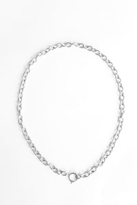 Oval Rolo Large Silver Chain (with clasp)