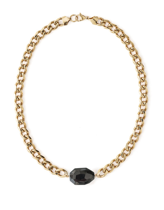 Onyx Yellow Gold Chunky Choker