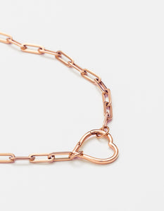 Rose Gold Clasp Large Heart
