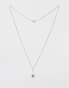 Asteria Iolite Silver Necklace
