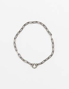 Silver Long Loop Necklace Long