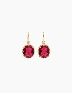 Raspberry Sorbet Gold Earrings