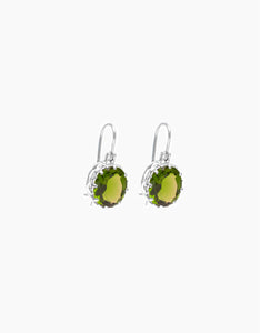 Lime Sorbet Silver Earrings