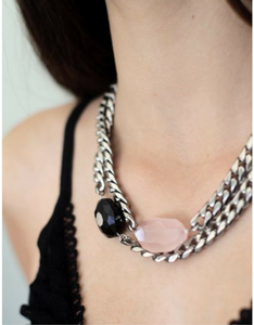 rose quartz, rose quartz necklace, rose quartz gold necklace, pink gemstone, love gemstone, rose quartz choker, silver necklace, rose quartz silver necklace