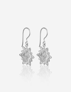 Boho Diamond Silver Earrings